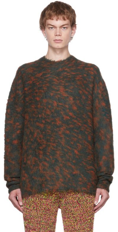 Acne Studios Acne Studios Green & Orange Acrylic Sweater