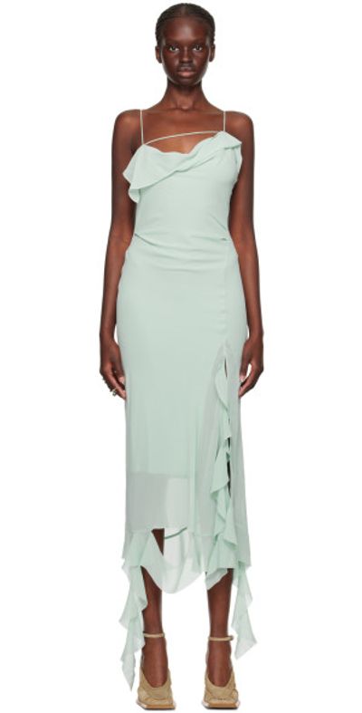 slim fit dress slacks Acne Studios Midi Dresses Green main image 1