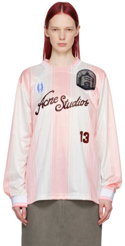 Acne Studios - Pink & White Striped Long Sleeve T-Shirt