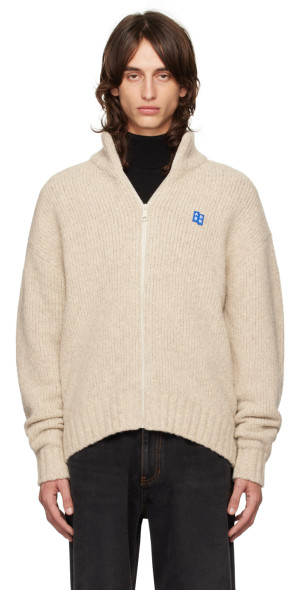その他 01 TRS Tag Sweatshirt - Ader Error - Cotton - Beige Beige TRS Tag Knit Zip-Up 01 Sweater by ADER error on Sale