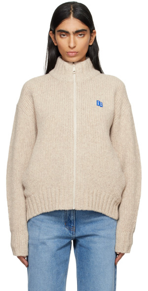 ADER error - Beige TRS Tag Knit Zip-Up 01 Sweater ADER error - Beige TRS Tag Knit Zip-Up 01 Sweater