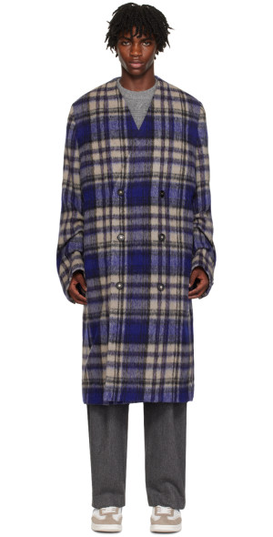 ジャケット・アウター ADERERROR Blue Check Coat ADER error - Blue Check Coat