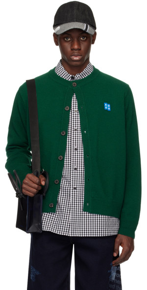 ADER error - Green Significant Patch Cardigan