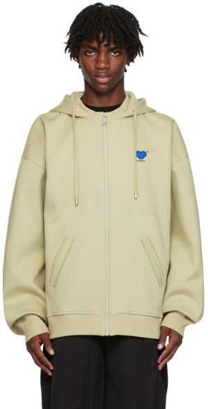 ADER error - Khaki Twin Heart Hoodie