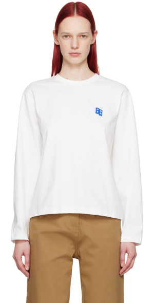 ADER error - White Signature Patch Long Sleeve T-Shirt