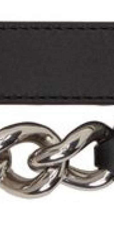 Alexander McQueen - Black & Silver Chain Double Belt display picture 3