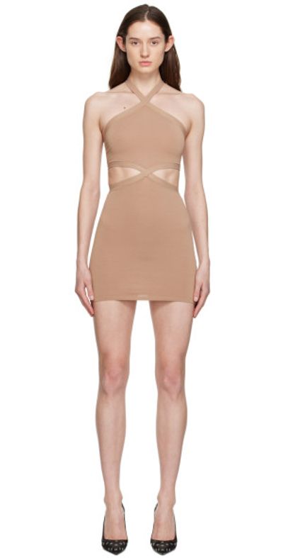 alexanderwang.t alexanderwang.t Beige Halter Minidress