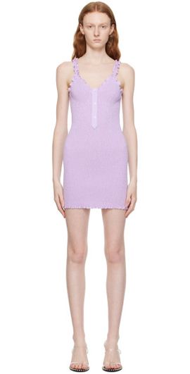 alexanderwang.t alexanderwang.t Purple Three-Button Minidress