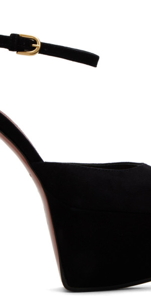 amina muaddi heels black
