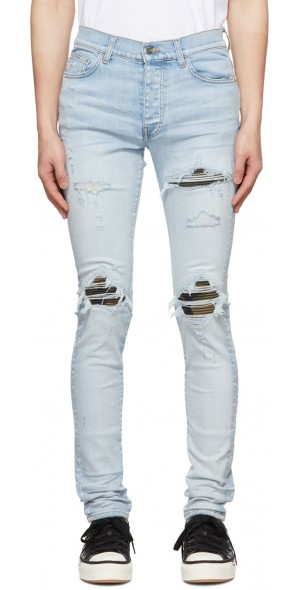 AMIRI - Blue MX1 Camo Skinny Jeans