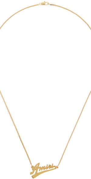 AMIRI - Gold Script Necklace