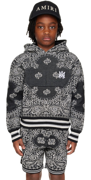 AMIRI - Kids Black Bandana Hoodie