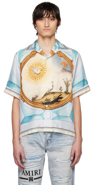 トップス XL AMIRI LANDSCAPE FRAME BOWLING SHIRT AMIRI - Multicolor Landscape Frame Bowling Shirt