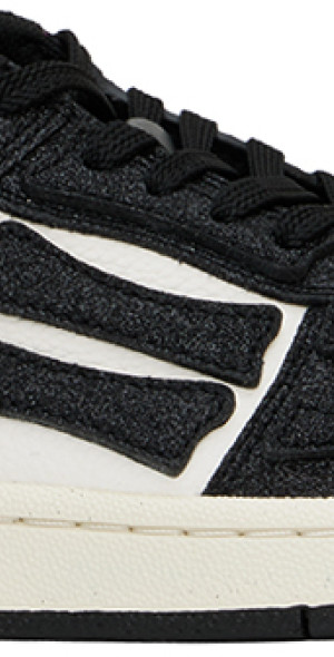 Amiri Men 'Skel Top' Black Low Top Sneakers With Logo Patch On The Tongue And Logo Lettering On The Heel In Leather Man