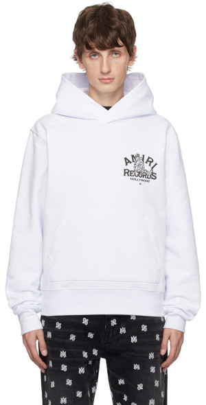 AMIRI - White 'Amiri Records' Hoodie