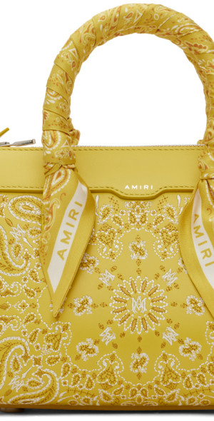 AMIRI - Yellow Bandana Micro Triangle Bag