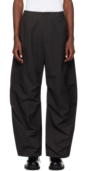 AMOMENTO - Black Wide Capri Trousers