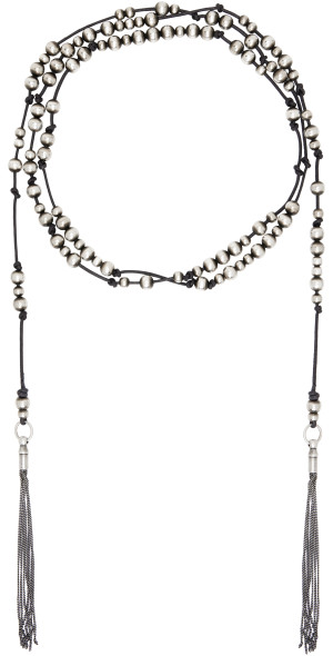 Ann Demeulemeester - Silver Elida X-Long Cord Necklace