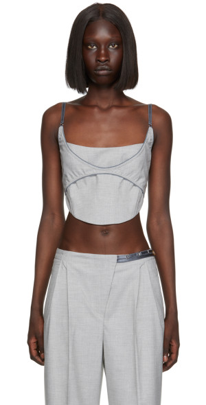 Anna October - Gray Edith Corset Tank Top
