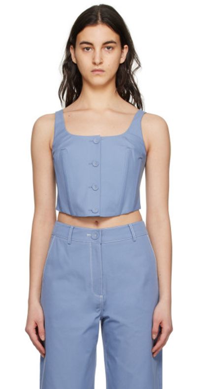ANNA QUAN ANNA QUAN Blue Mae Tank Top