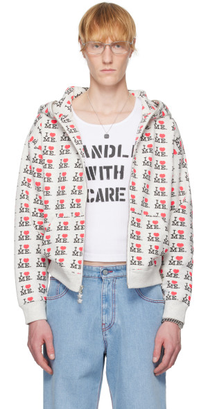 Ashley Williams - Gray 'I Heart Me' Butterfly Hoodie