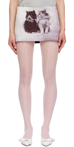 Ashley Williams - Multicolor Two Kittens Miniskirt