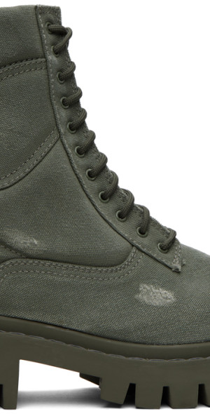 Balenciaga - Green Combat Strike Boots