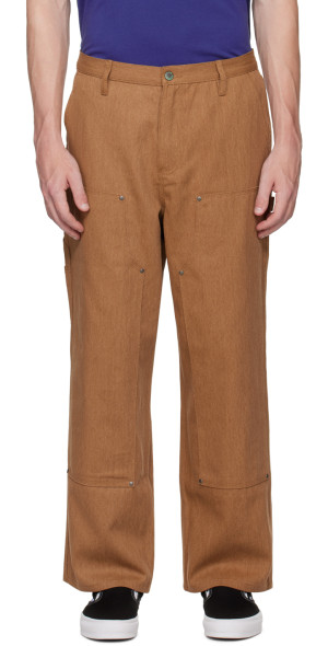 Brain Dead - Brown Double Knee Utility Trousers