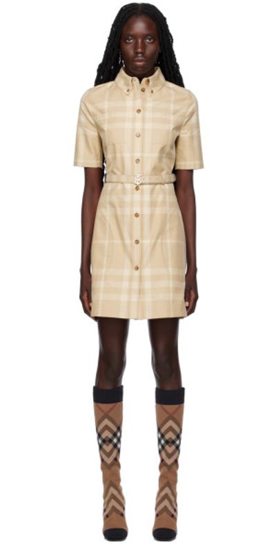 Burberry - Beige Check Minidress