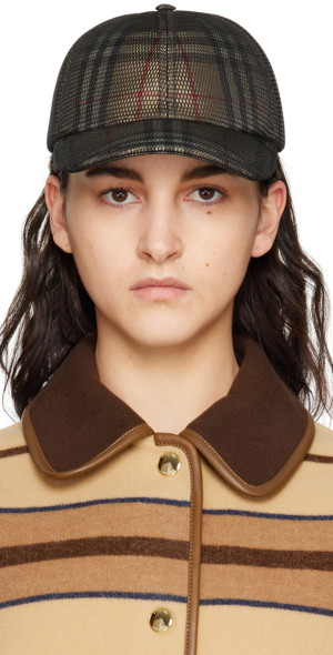 BURBERRY BASEBALL CAP メッシュ（Burberry - Black & Beige Mesh 
