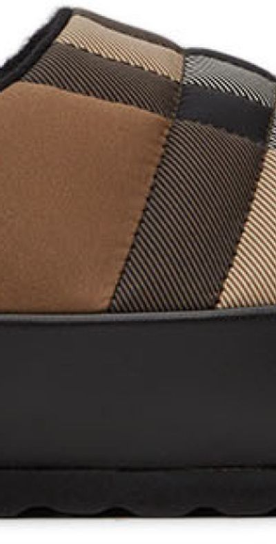 BURBERRY Brown & Beige Northaven Nova Check Slippers Burberry Brown & Beige Northaven Check Slippers Burberry main image 4