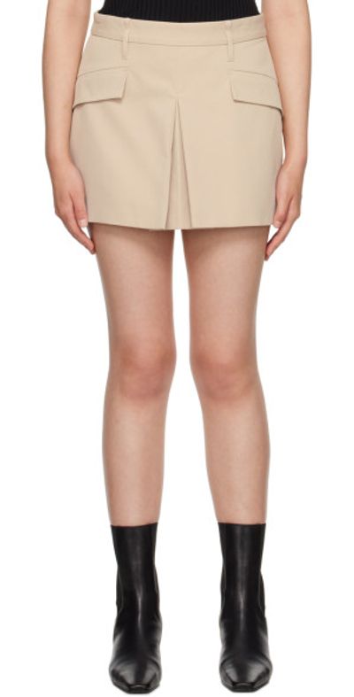 CAMILLA AND MARC CAMILLA AND MARC Beige Simona Miniskirt