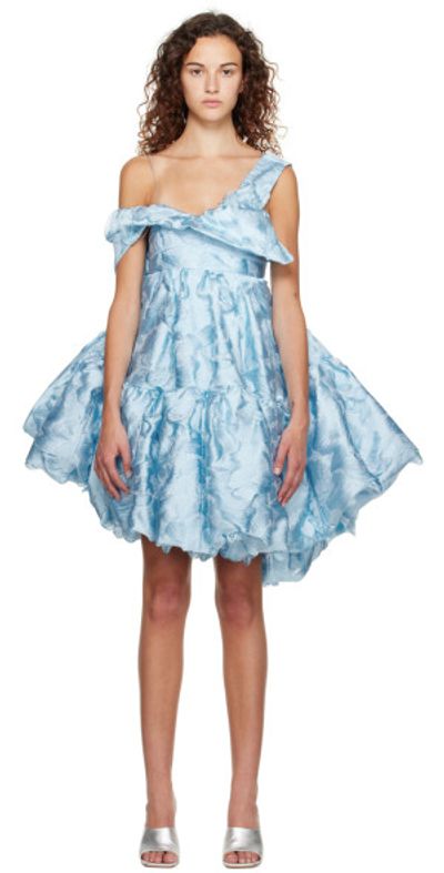 cecilie bahnsen blue dress Cecilie Bahnsen Sofie Dress in Kaze Matelass Light Blue