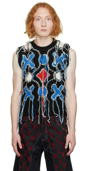 Charles Jeffrey LOVERBOY - Black Guddle Tassle Vest