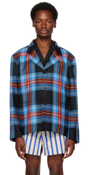 Charles Jeffrey LOVERBOY - Blue Check Blazer
