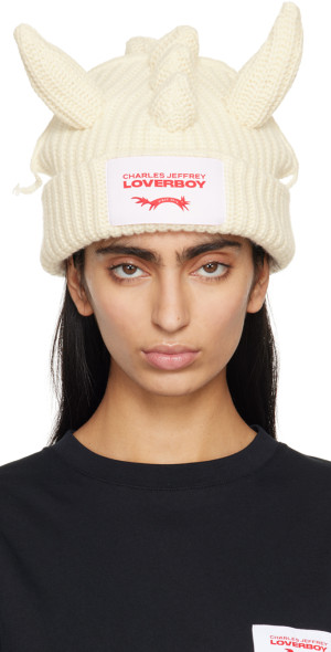 Charles Jeffrey LOVERBOY - Off-White Chunky Dragon Beanie
