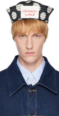 帽子 Charles Jeffrey LOVERBOY Charles Jeffrey LOVERBOY Chunky Berserker Beanie in Black | FWRD