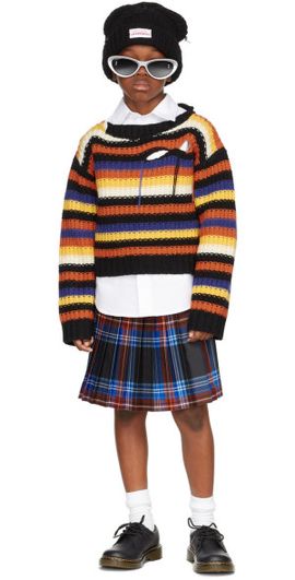 Charles Jeffrey LOVERBOY Charles Jeffrey LOVERBOY SSENSE EXCLUSIVE Kids Multicolor Slash Stripe Sweater