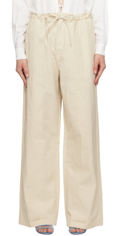 Christopher Esber Christopher Esber Off-White Multi Paneled Trousers