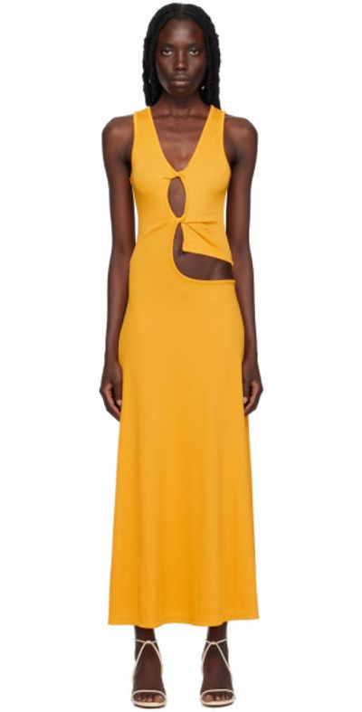 open lace back dress Christopher Esber Sculptured Pleated Rib Dress main image 0
