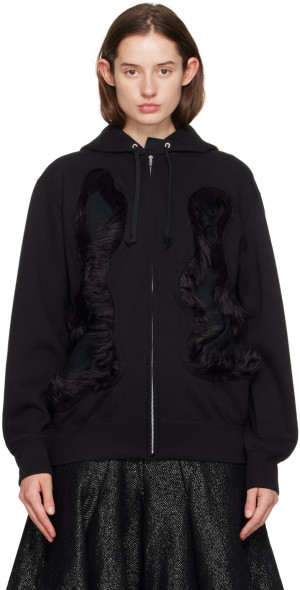 Comme des Garçons Homme Plus - Black Cutout Hoodie