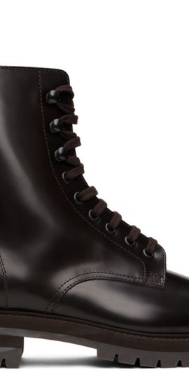 Common Projects Common Projects Brown Leather Combat Boots