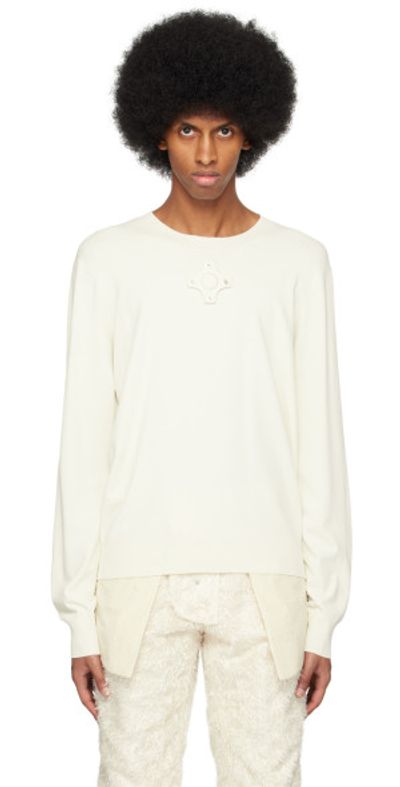 Craig Green Craig Green Off-White Eyelet Sweater