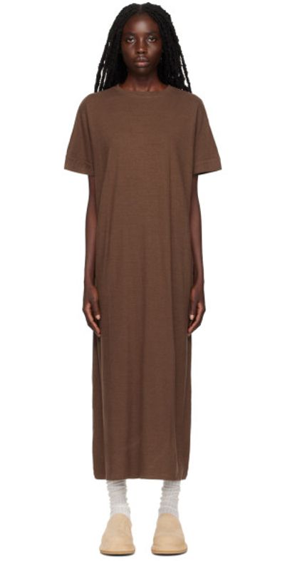 knee length dresses for ladies Deiji Studio Linen Strap Dress in Haze Blue