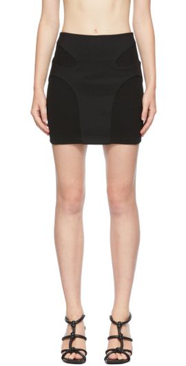 Dion Lee Dion Lee Black Contour Stitch Miniskirt