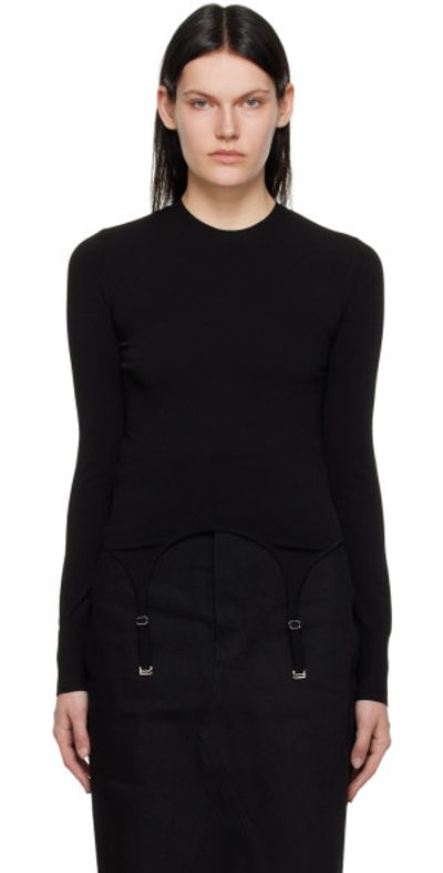 Dion Lee Dion Lee Black Garter Long Sleeve T-Shirt