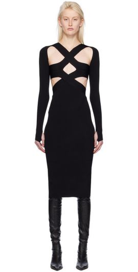 Dion Lee Dion Lee Black Harness Bra Midi Dress