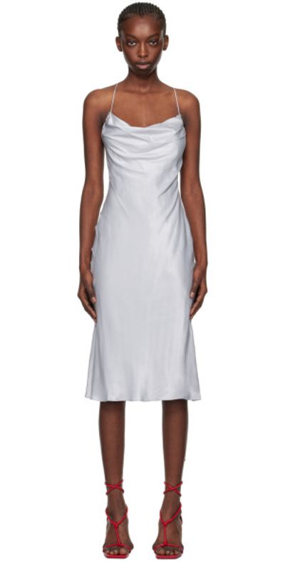 Dion Lee Dion Lee Blue Rivet Cowl Midi Dress