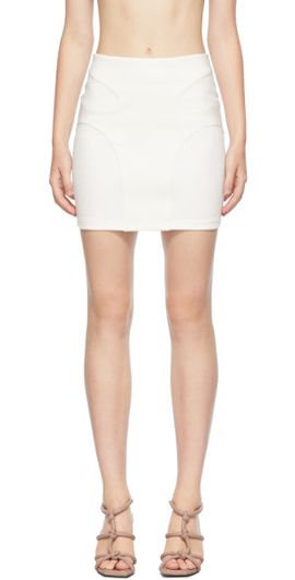 Dion Lee Dion Lee Off-White Contour Stitch Miniskirt