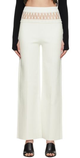 Dion Lee Dion Lee White Fishnet Tailored Trousers